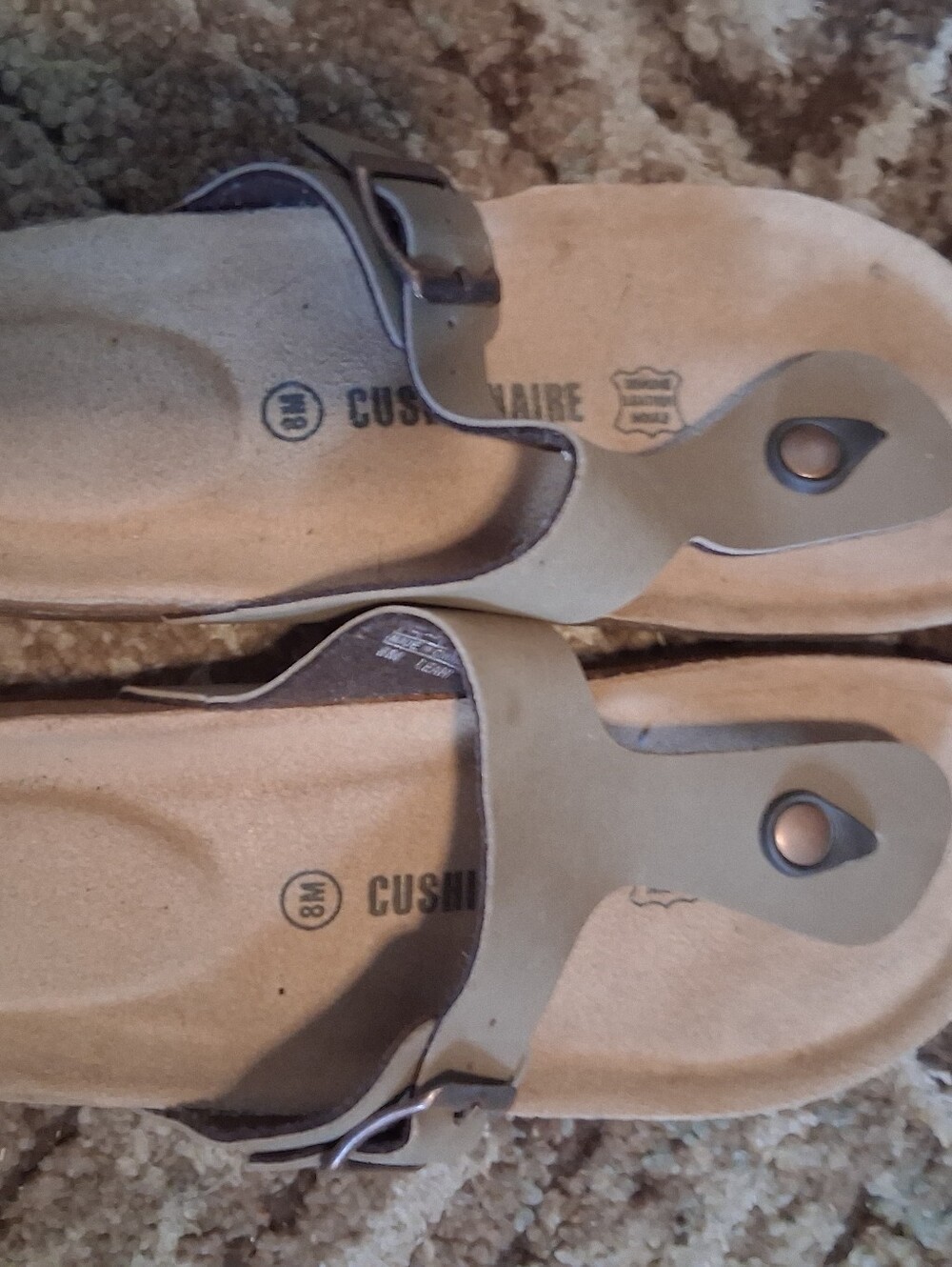 Cushionaire Genuine Leather  Adjustable Sandals